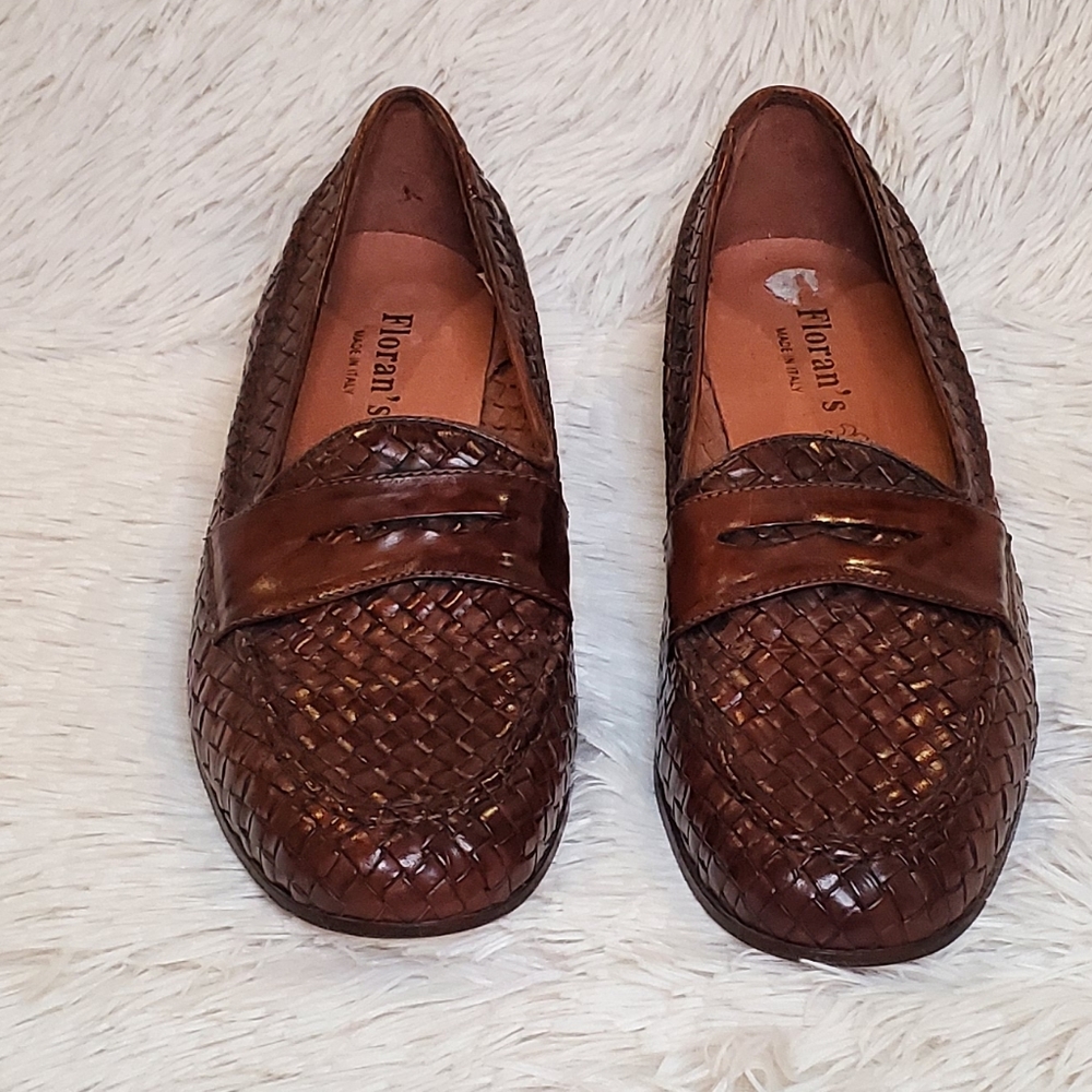 Floran's woven leather flats